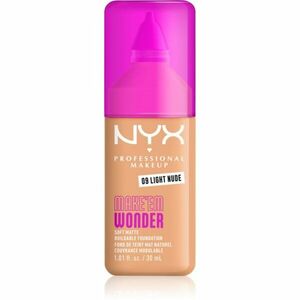 NYX Professional Makeup Make ‘Em Wonder lehký matující make-up odstín 09 Light Nude 30 ml obraz
