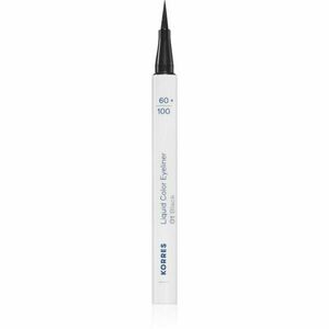Korres Liquid Color Eyeliner voděodolná oční linka ve fixu odstín 01 Black 1 ml obraz