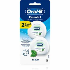 Oral-B Essential Floss Mint voskovaná dentální nit s mátovou příchutí 2x50 m obraz