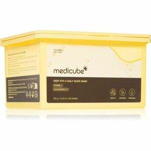 Medicube Deep Vita C Daily Quick Mask hydratační plátýnková maska pro sjednocení barevného tónu pleti velké balení 30 ks obraz