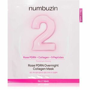 Numbuzin No. 2 Rose PDRN OverNight Collagen Mask hloubkově vyživující maska na noc 4 ks obraz