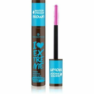 essence I LOVE EXTREME crazy volume voděodolná řasenka pro objem odstín 01 Cozy Brown 12 ml obraz