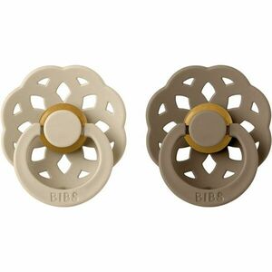 BIBS Boheme Natural Rubber Size 2: 6+ months dudlík Vanilla / Dark Oak 2 ks obraz