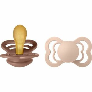 BIBS Supreme Natural Rubber Size 2: 6+ months dudlík Woodchuck / Blush 2 ks obraz