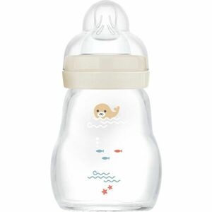 MAM Feel Good Glass Baby Bottle antikoliková skleněná láhev 0m+ Beige 170 ml obraz