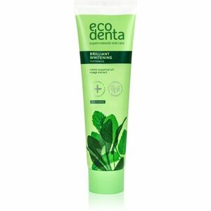 Ecodenta Green Brilliant Whitening bělicí zubní pasta s fluoridem pro svěží dech Mint Oil + Sage Extract 100 ml obraz