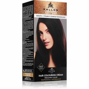 Kallos Glow Lasting Cream Colour permanentní barva na vlasy odstín Chocolate Brown 60 ml obraz