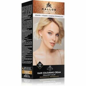 Kallos Glow Lasting Cream Colour permanentní barva na vlasy odstín Shine Blond 60 ml obraz