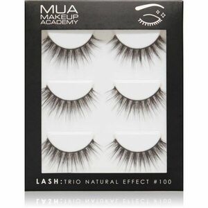 MUA Makeup Academy Lashes Natural Effect umělé řasy #100 3 pár obraz