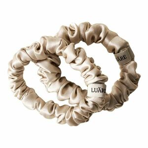 LUARE - The Mini Scrunchies Beige - hedvábné gumičky do vlasů obraz