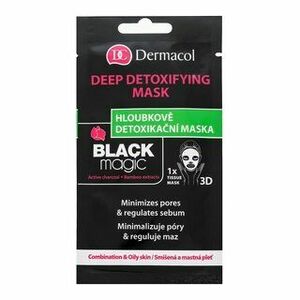Dermacol Black Magic Deep Detoxifying Mask plátýnková maska pro mastnou pleť 15 ml obraz