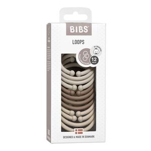 BIBS Loops kroužky 12 ks - Sand / Dark Oak / Vanilla obraz