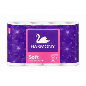 Harmony Soft Flora 3vrstvý toaletní papír, 8 rolí obraz
