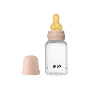 Antikoliková láhev s kaučukovým dudlíkem 150 ml Bibs BLUSH obraz