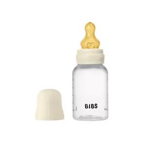 Antikoliková láhev s kaučukovým dudlíkem 150 ml Bibs IVORY obraz