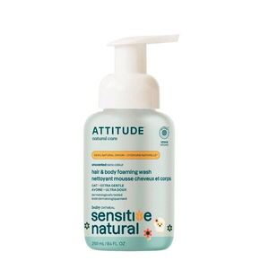 2v1 dětská mycí pěna ATTITUDE s ovsem - pro citlivou pokožku 250 ml obraz