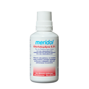 Meridol ústní voda (výplach) s chlorhexidinem 0, 2%, 300 ml obraz