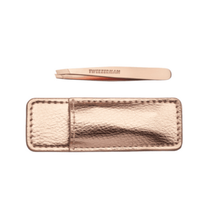 Tweezerman Mini SLANT pinzeta Rose Gold s cestovním pouzdrem obraz