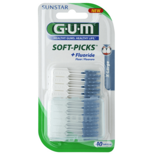 GUM Soft-Picks X-Large masážní mezizubní kartáčky s fluoridy, ISO 4, 40 ks obraz