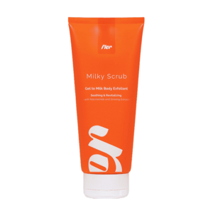 FLER Milky Scrub tělový exfoliační peeling s gelovo-mléčnou texturou, 200 ml obraz