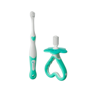 Brush-baby First Brush & Teether, zubní kartáček a kousátko, 0-18 měsíců obraz
