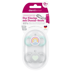 Dentistar ortodontické dudlíky 0-6 měsíců, šedo-zelené obraz