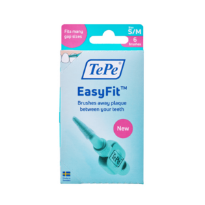 TePe EasyFit S/M, zelené, 6 ks, krabička obraz