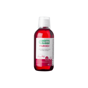 GUM PAROEX ústní voda (výplach, CHX 0, 12 % + CPC 0, 05 %), 300 ml (poškozený obal) obraz