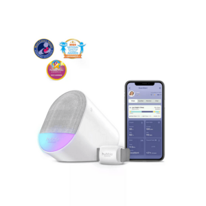 Hubble Guardian+ chytrý nositelný monitor spánku a pohody dítěte se základnou, nočním světlem a audio monitorem - doprava zdarma obraz
