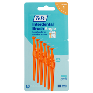 TePe Angle mezizubní kartáčky 0, 45 mm, oranžové, 6 ks, krabička obraz