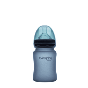 Everyday Baby skleněná láhev s termo senzorem, 150 ml, tmavě modrá obraz