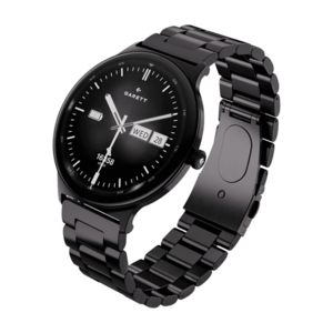 GARETT Smartwatch quantum black steel chytré hodinky obraz