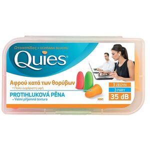 QUIES Pěnové chrániče sluchu 3 páry obraz