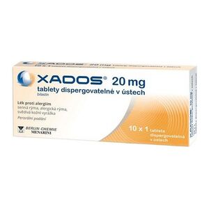 XADOS 20 mg tablety dispergovatelné v ústech 10 kusů obraz