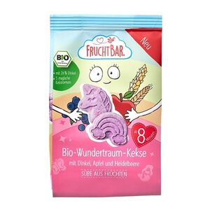 FRUCHTBAR Špaldové máslové sušenky s ovocem jednorožec BIO 100 g obraz