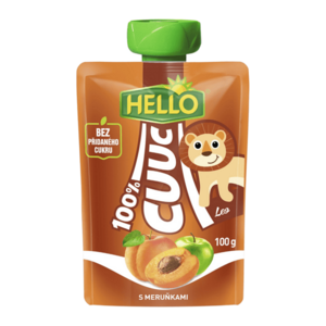 HELLO Cuuc kapsička s meruňkami 100 g x 12 kusů obraz