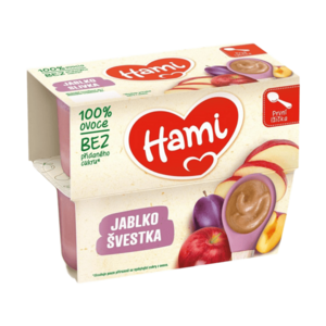 HAMI První lžička 100% ovoce Švestka a jablko od 4.měsíce 4x100 g obraz