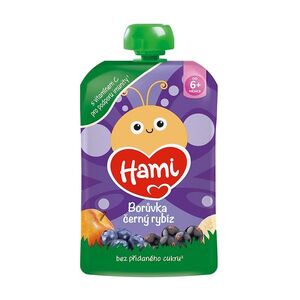 HAMI Kapsička jablko banán černý rybíz borůvky 6m+ 100 g obraz