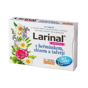 DR. MÜLLER Larinal s heřmánkem, slézem a šalvějí 16 tablet obraz
