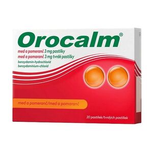 OROCALM Med a pomeranč 3mg 20 pastilek obraz