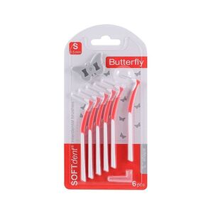 SOFTdent Butterfly mezizubní kartáček zahnutý S 6 ks obraz