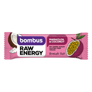 BOMBUS Raw energetická tyčinka maracuja a kokos 50 g obraz