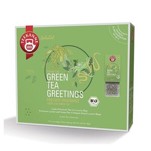TEEKANNE Luxury bag green tea greetings BIO 20 x 4 g obraz