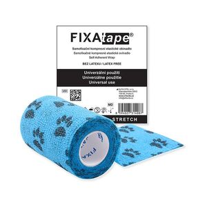 FIXAPLAST Fixatape stretch samofixační obinadlo 7, 5 cm x 450 cm modré tlapky obraz
