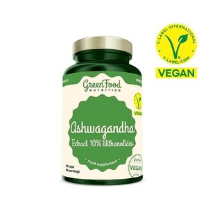 GREENFOOD NUTRITION Ashwagandha extract 10% withanolides 90 kapslí obraz