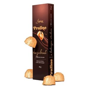 ISPIRITI Praline s lískovým ořechem v 70% hořké čokoládě 44 g obraz