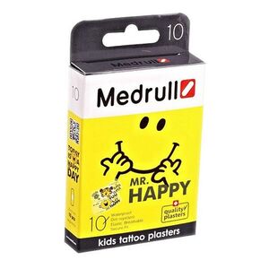 MEDRULL Kids dětská náplast tetovací Mr.Happy 10 kusů obraz