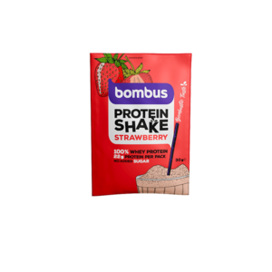 BOMBUS Protein shake jahoda 30 g obraz