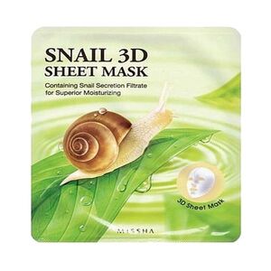 MISSHA Snail 3D sheet mask pleťová maska 23 g obraz