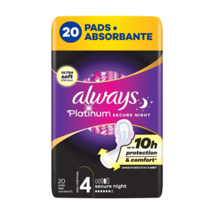 ALWAYS Platinum Secure Night Ultra Hygienické vložky 20 kusů obraz